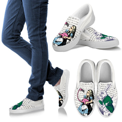 Alice in Wonderland Bookish Shoes - Classic Style - John Tenniel Illustration Shoes