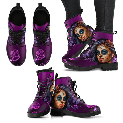 'Day of the Dead' Calavera Girl Sugar Skull Eco-Leather Boots
