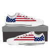Patriotic American Flag Low-Top Canvas Shoes for Women