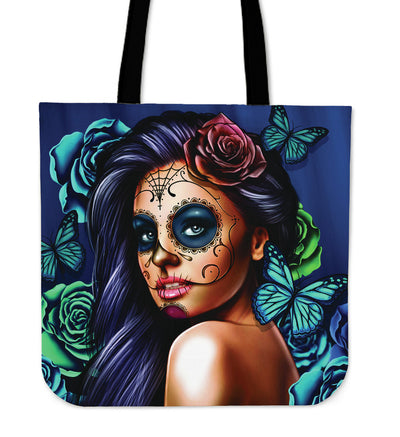 'Day of the Dead' Calavera Girl Tote Bag