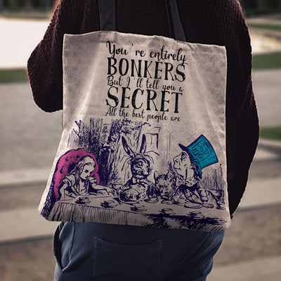 Alice in Wonderland Cotton Tote Bag
