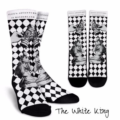 Alice in Wonderland White King Socks (Classic-Style Bookish Socks for Your Literary Feet)