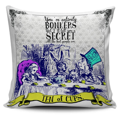 Alice in Wonderland Tea Party Ten of Cups Tarot Pillow Cushion Cover