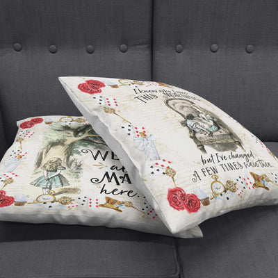 Alice in Wonderland Cushion Cover (Throw Pillow Decorative Set). Click this image for more details!