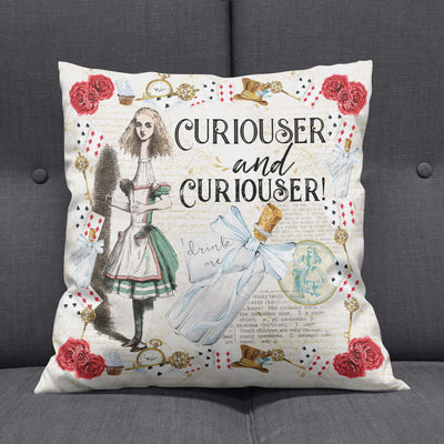 Alice in Wonderland Cushion Cover (Decorative Throw Pillow). Click this image for more details!