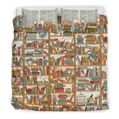 Book Themed Bedding Set for Cat & Book Lovers. Click this image for more details!