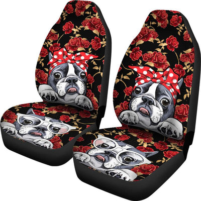 Boston Terrier Retro Pin-Up Style Car Seat Covers (Set of Two). Free worldwide shipping. Click this image for more details!
