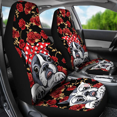 Boston Terrier Retro Pin-Up Style Car Seat Covers (Set of Two). Free worldwide shipping. Click this image for more details!