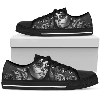 Day of the Dead Calavera Sugar Skull Girl Low-Top Shoes