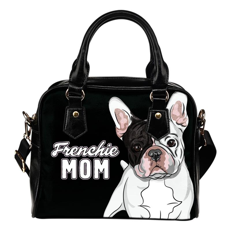 Frenchie Mom/Mum Eco-Leather Shoulder Handbag (French Bulldog)