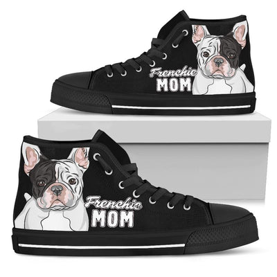 Frenchie Mom High-Top Canvas Shoes for Women (French Bulldog). Click this image for more details!