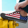 Patriotic American Flag Low-Top Canvas Shoes for Men
