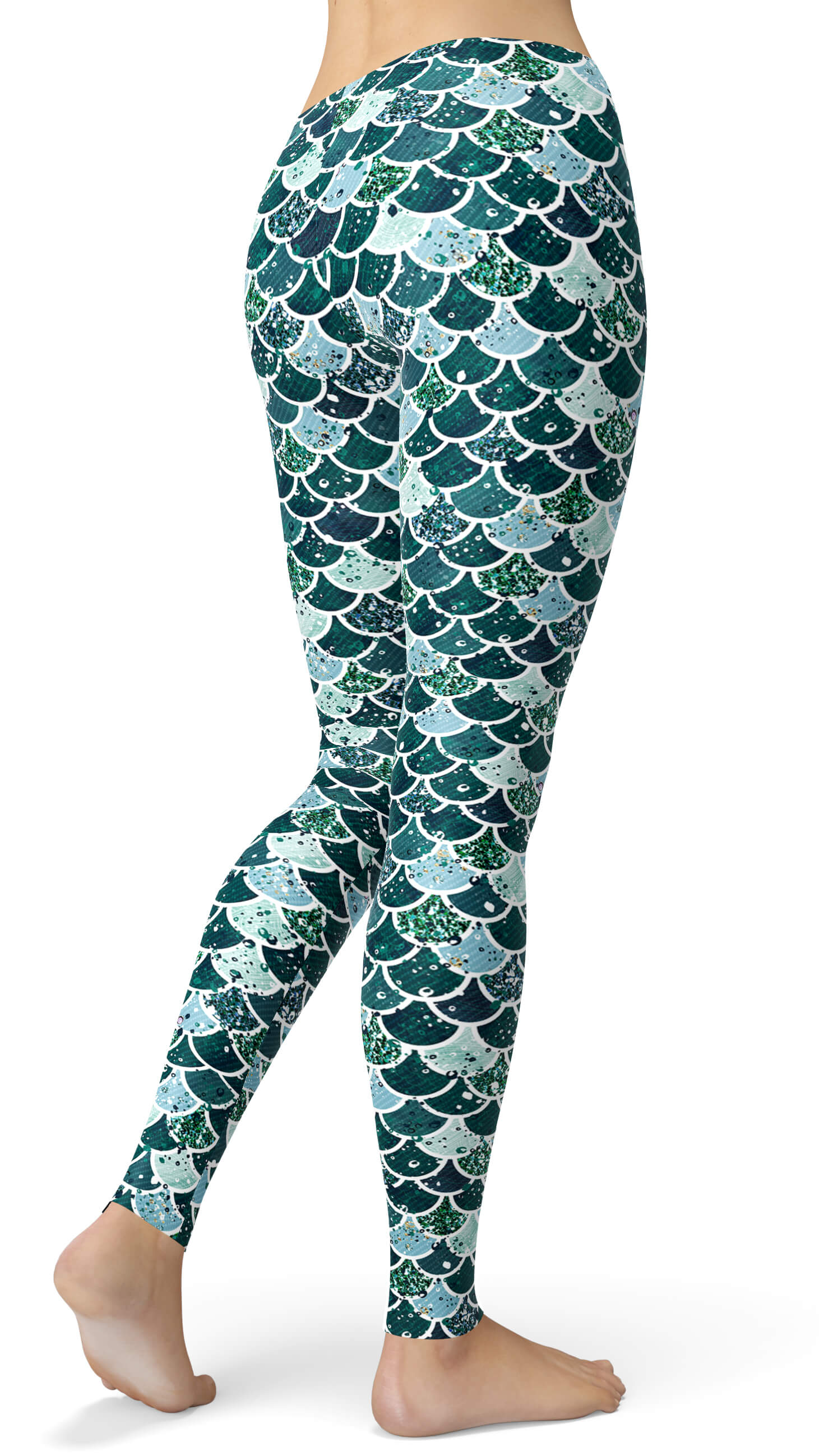 egetræ kompliceret Land Green Mermaid Leggings - Mermaid Workout Leggings - lovetrendify