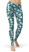 Green Mermaid Leggings - Mermaid Workout Leggings
