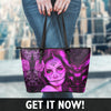 Calavera Girl Faux Leather Tote Bag in Pink