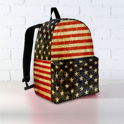 Patriotic Rustic American Flag Backpack