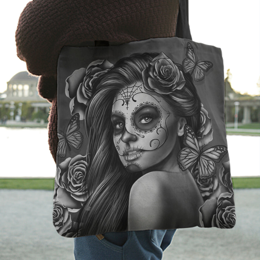 Day of the Dead' Calavera Girl Eco-Leather Shoulder Handbag